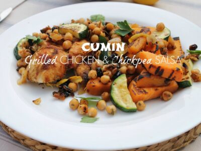 Cumin Grilled Chicken & Chickpea Salsa Recipe