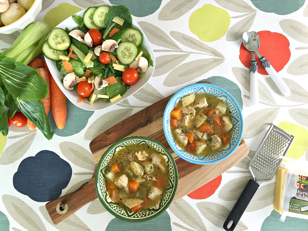 Bearfaced Groceries Competition Recipe Spring Salad and Chicken Soup