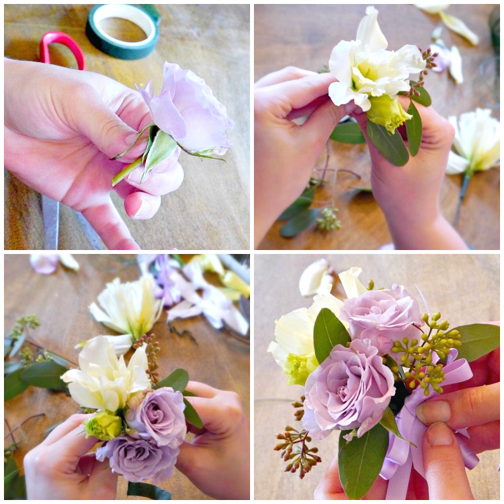 how to make a floral corsage 
