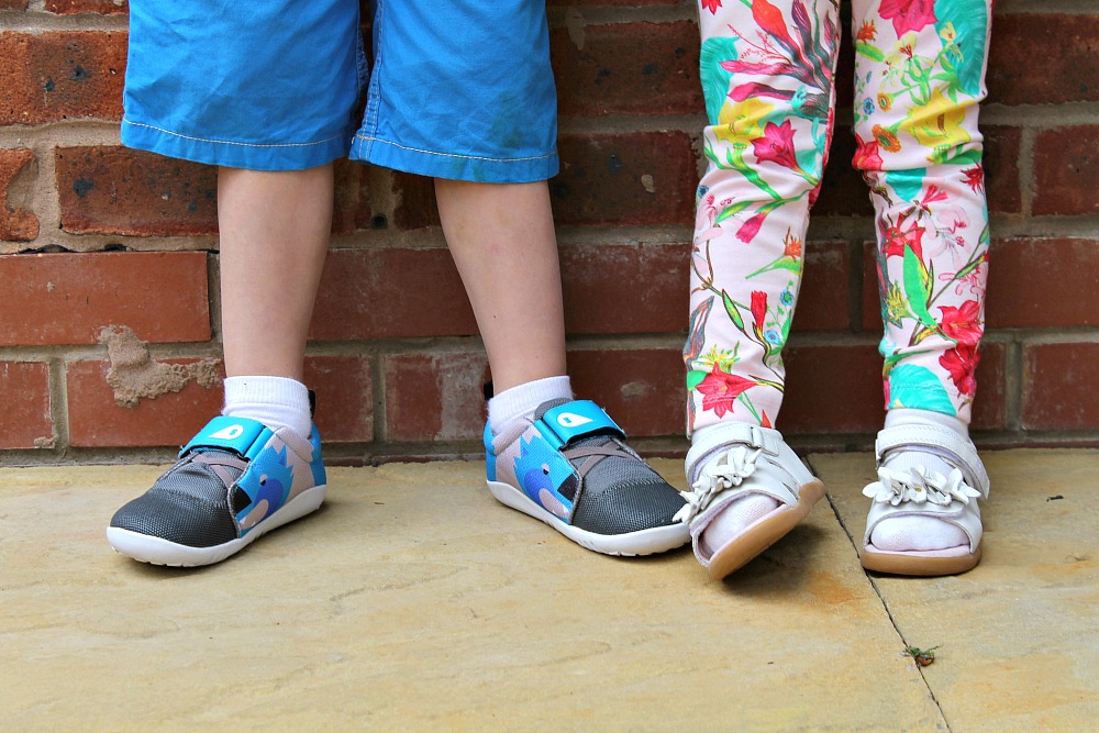 My kids kicking with Bobux shoes Britmums Live Sponsor