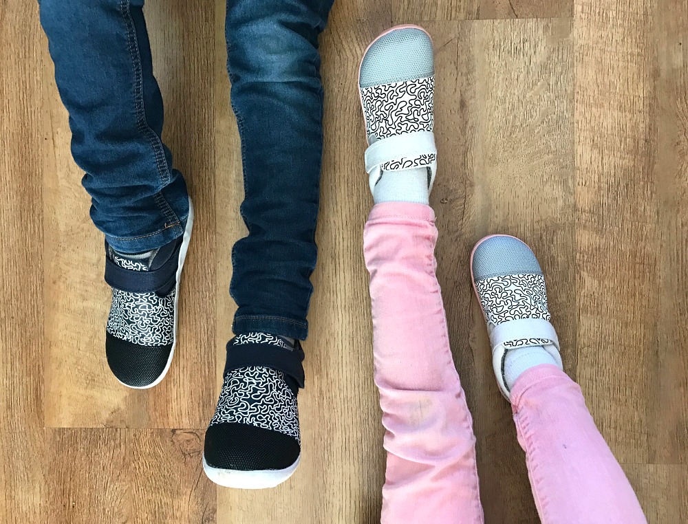 Scooting in Matching Bobux Shoes for Spring