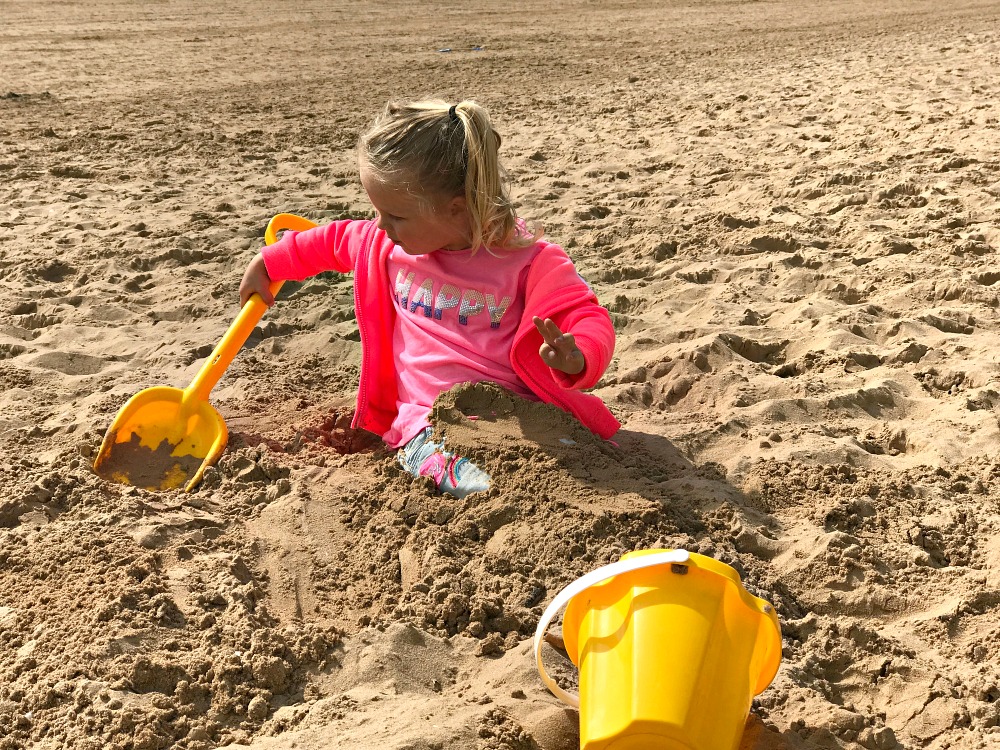 Grateful to put our toes in the Sand