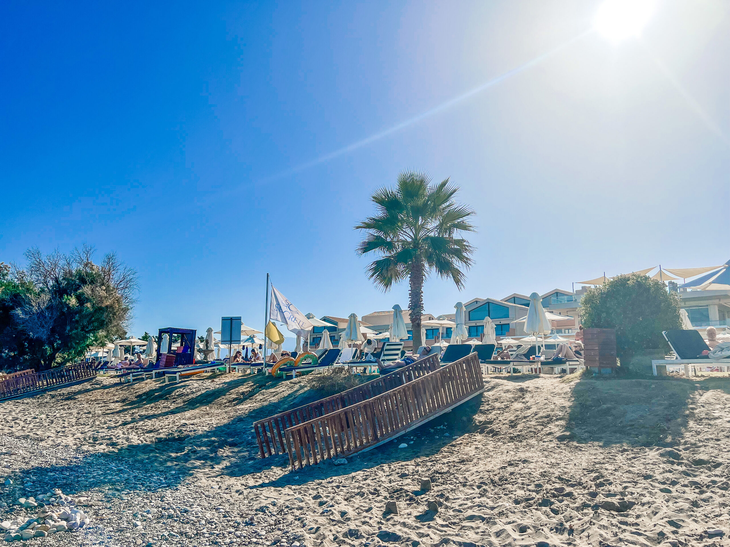 Kiani Beach Resort beach front access Crete hotel