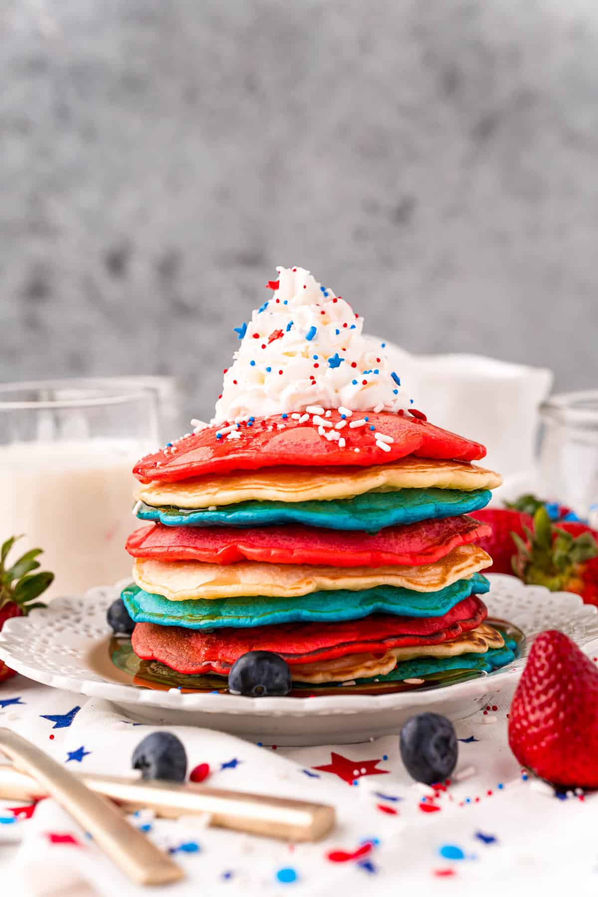 Rachel's red, white and blue pancakes