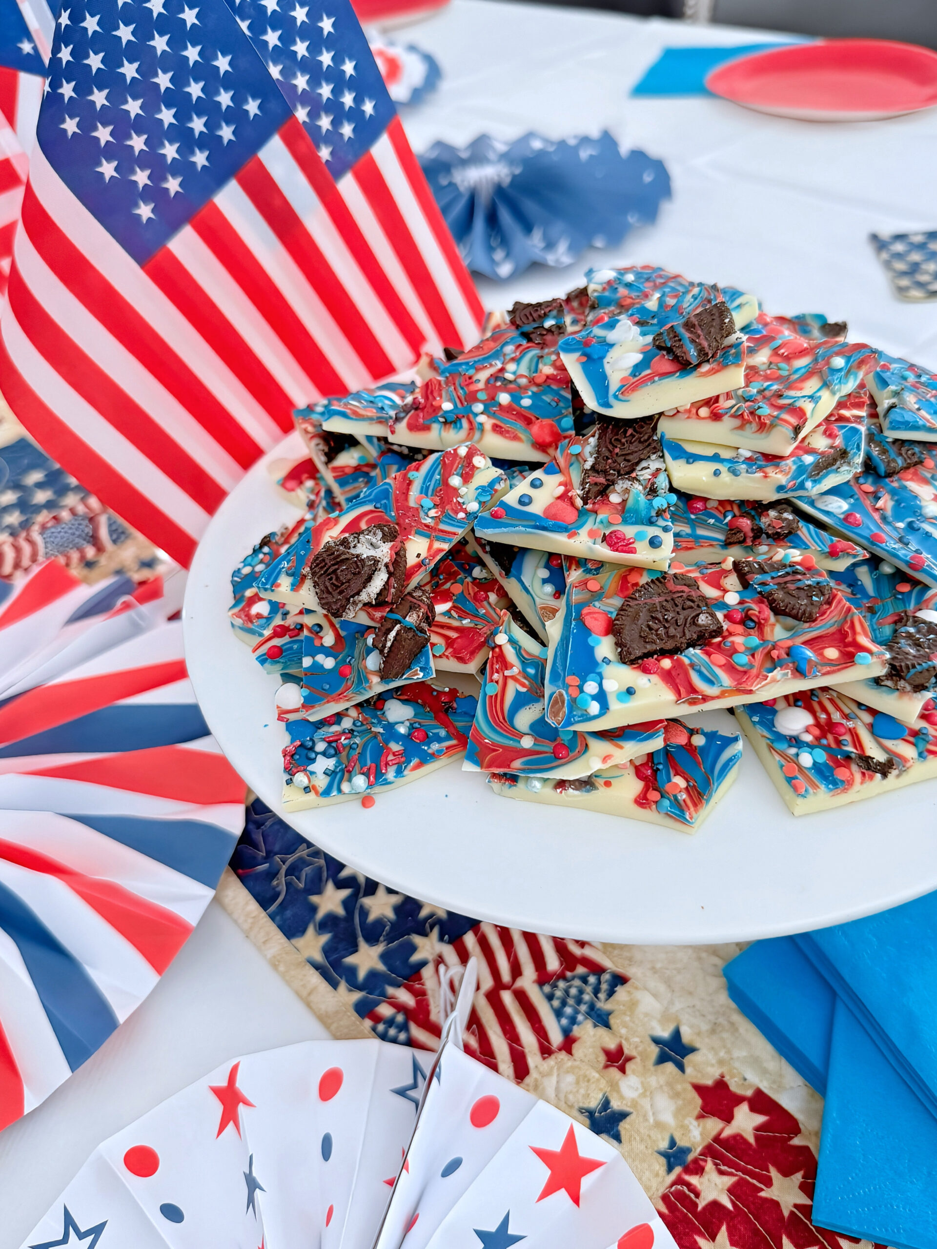 4th of July chocolate bark recipe